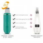 Portable beauty device Ultrasonic skin scrubber cleaning peeling EMS Face massager Deep cleansing Pore tightening
