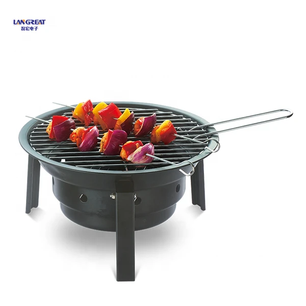 portable stain steel charcoal  bbq grill