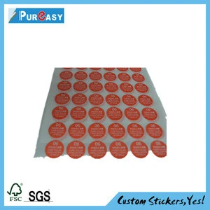 Pre-cut machinary and electronical equipment adhesive labels