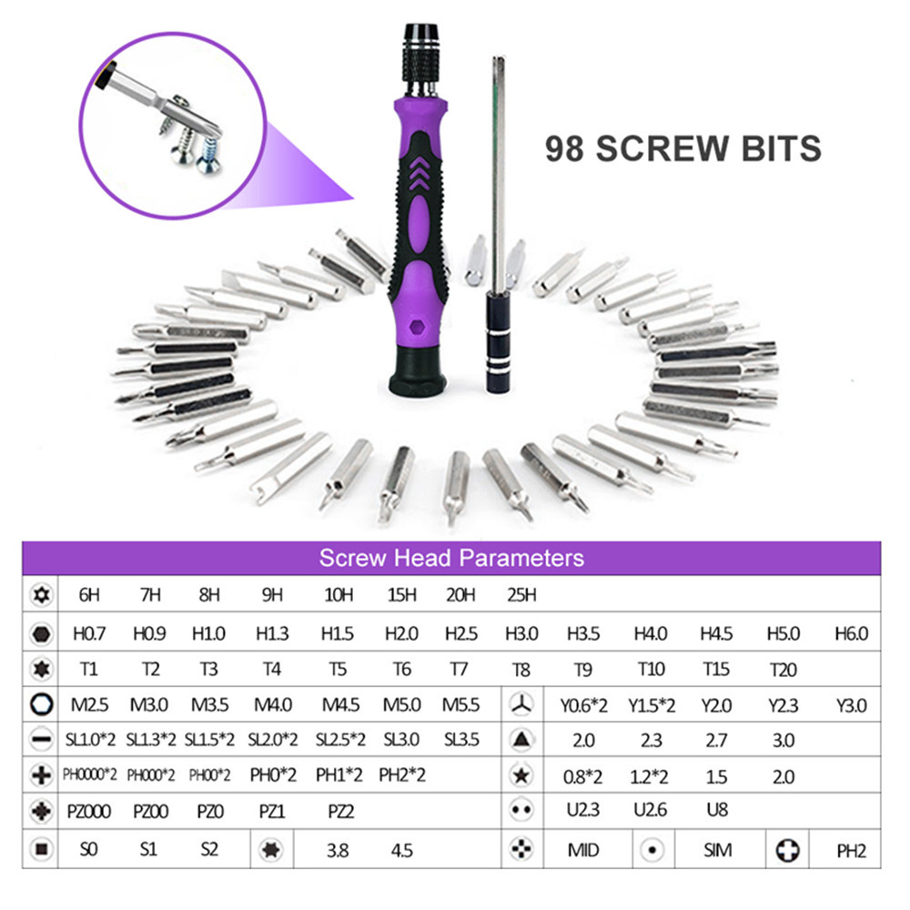 Buy Precision Screwdriver Set 112 In 1 Screw Driver Bit Magnetic Torx ...