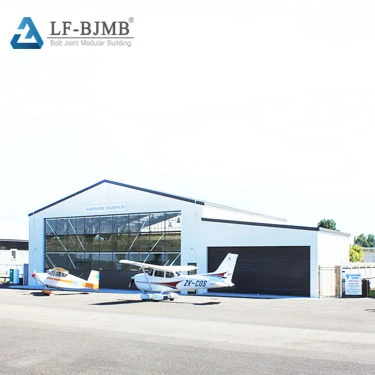 Prefabricated steel structure warehouse aircraft hangar