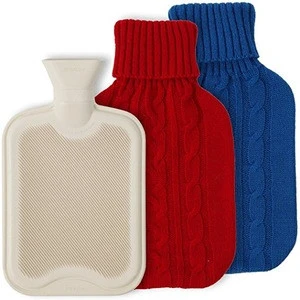 Premium Christmas Gift Cheap Rubber Hot Water Bottle With Cute Knit Cover