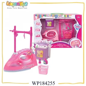 pretend mini iron and washing machine toy set with light electric home appliance toy for kids