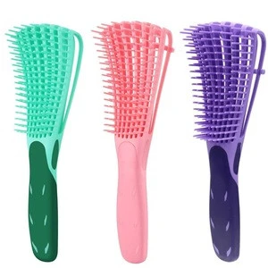 Private label hot selling detangle hair brush professional flexible bristle rubber handle styling vent hair brush manufacture