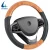 Import Professional manufacturers provide soft hand feeling wood grain PVC PU leather steering wheel cover from China
