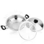 Promotion 3 in 1 Multi-use Stainless Steel Food Steamer Pot/casserole with steamer
