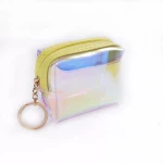 Promotion Fashion Waterproof Transparent Clear Wallet Girls Laser PVC Coin Purse