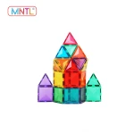 Promotional high quality 35pcs magnetic building tiles preschool 3D plastic blocks toys for kids CSPC, CE, EN71, ASTM