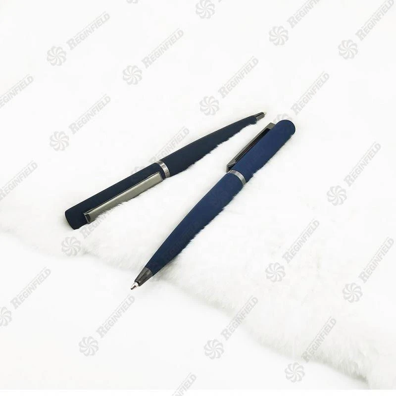 Promotional Metal Ballpoint Pen With soft finish  rubber finish with logo imprint