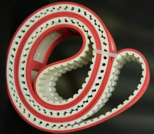 PU Industrial Timing Belt AT10+ red rubber+vacuum hole, power transmission