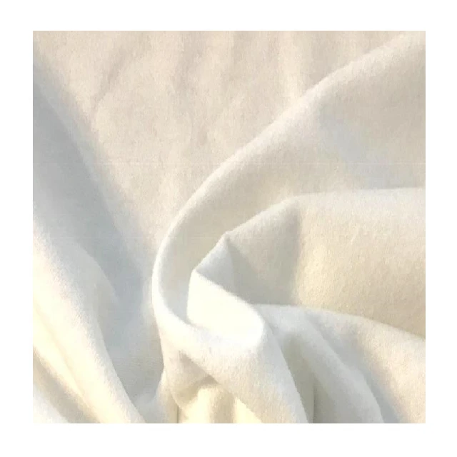 Pure White Detailed Cotton Woven Winter Flannel Fabric Available Now