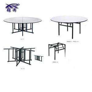 PVC MDF Laminate metal foldable banquet table for restaurant