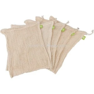 Qetesh Reusable Produce Organic Cotton Mesh Bag