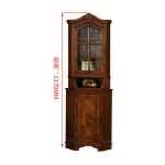 Quality Corner Cabinet Living Room Solid Wood Corner Cabinet accent curio   display cabinet
