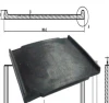 Railway supplies anti-slip steel plate reinforce rubber pads for rails