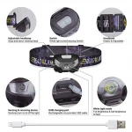Rechargeable Pocket light LED Headlamp Motion Sensor Powerful Hard Hat LED headlight Built-in battery inductive with Portable