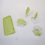 Rectangle kitchen  4pcs herb spice tool crock condiment box