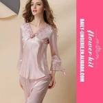 Buy Womens Lace Sleepwear Softest Womens Pajamas Black Silk Night Dress  Long Satin Chemise Nightdress from Foshan Nanhai Guixiu Apparel Co., Ltd.,  China