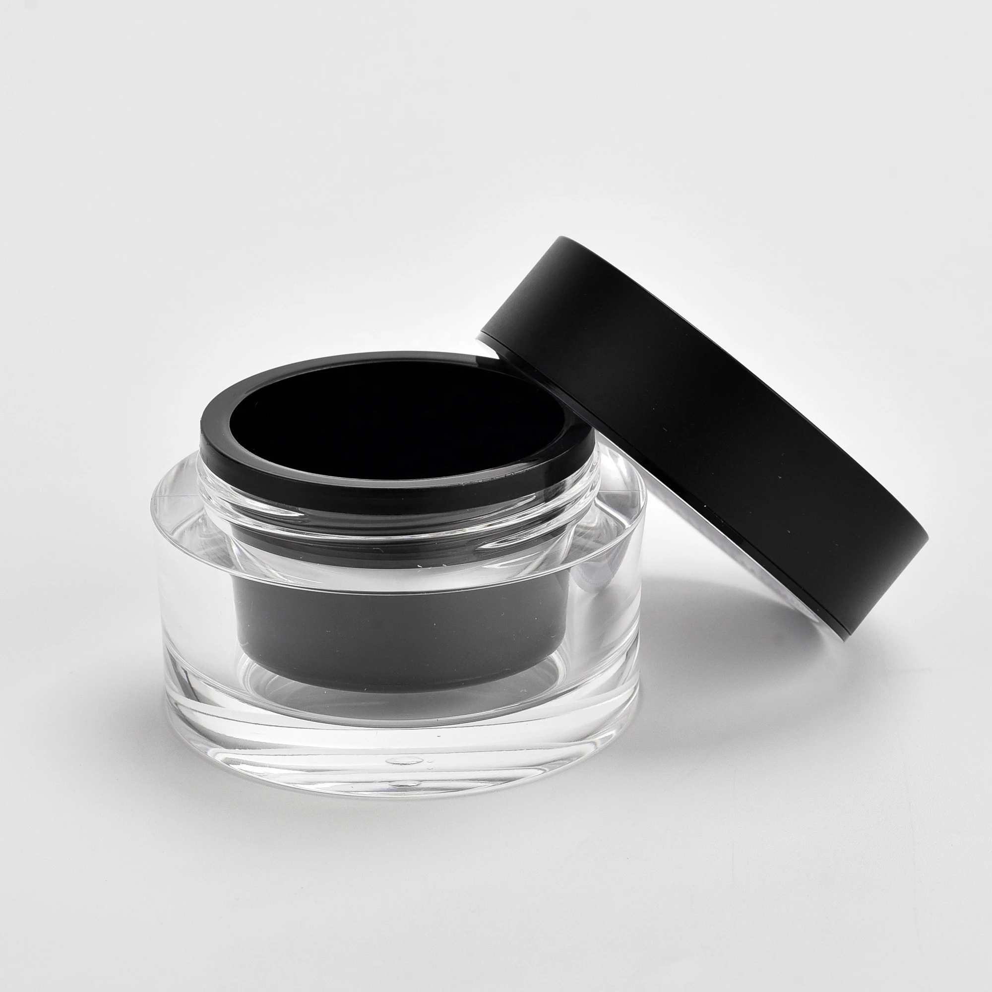 Refill Empty Bottle Cosmetic Jar Makeup Pot Balm Containers 15g in matte black