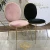 Import restaurant furniture round back metal legs blue velvet dining chairs from China