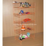 Retail Store Flat Pack 5 Tiers Folding Wire Mesh Shelf (PHY351)