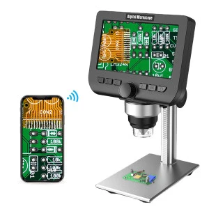 RLEEZI 317 mobile phone repair 1000X 1080P HD electron LCD and wifi  industrial digital microscope with metal stand