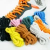 Rope screw thread shoes laces quality 6mm width 120-160cm round shoe laces 12 colors rope shoelaces for sneakers