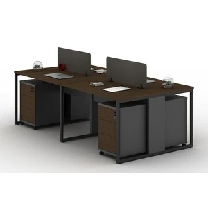 Rugged design mfc desktop 4 seat desk office partition