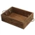 Import Rustic Style Wood Storage Crate box Open Top Organizer Bin with Rope Handles from China