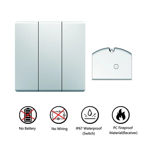 SAA Approved 3 gang 120v wireless lighting switch electric wall switches