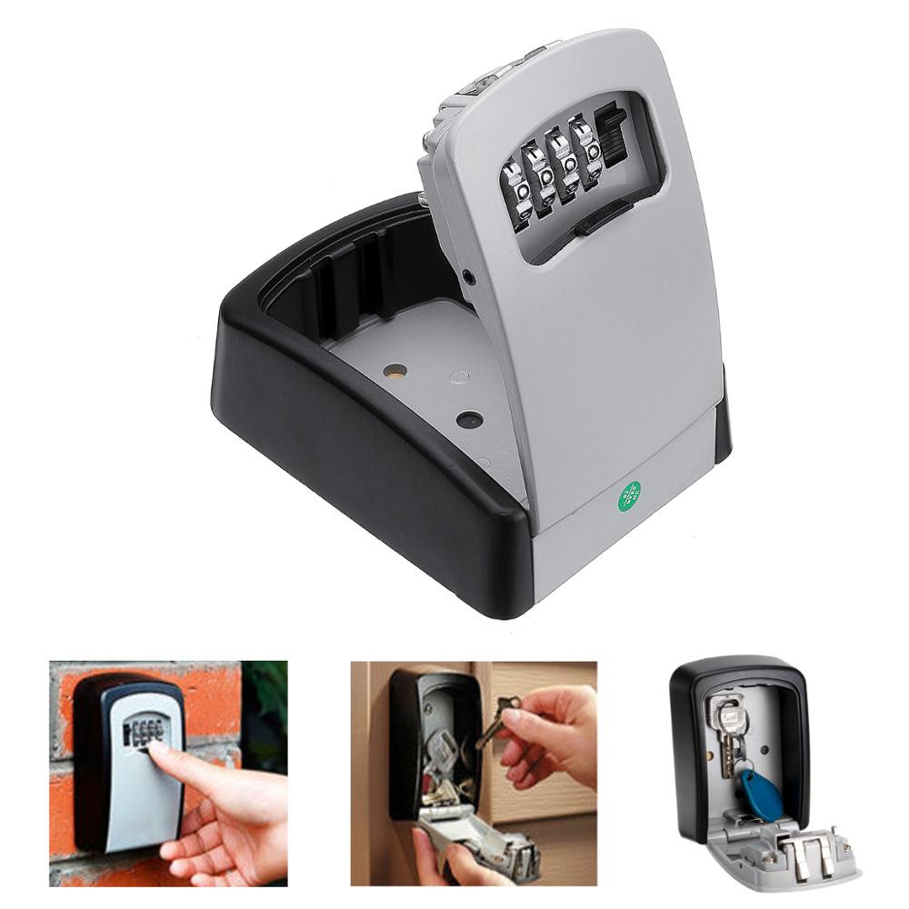 Buy Safe Key Box 4 Password Keys Combination Lock Metal Alloy Key ...