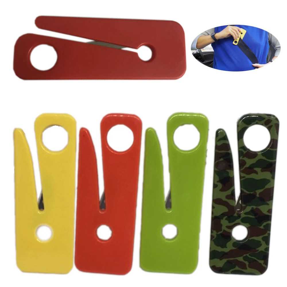 Safety belt cutter tools for surviving  when in  emergency,  cutter blade inbuild no hurts