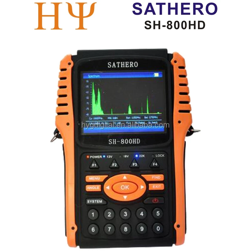 Sathero Sat Finder Sat Meter SH-800HD Digital Satellite Signal Finder Meter with 3.5 Inch HD TFT LCD screen, Spectrum analyzer