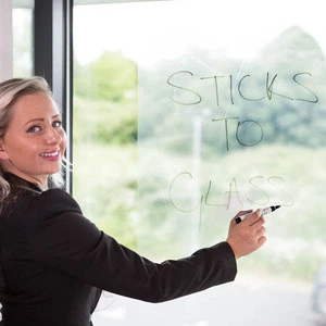 Self-adhesive removable transparent soft whiteboard film