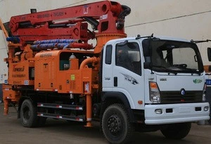 Self loading concrete mixer truck & truck boom pump