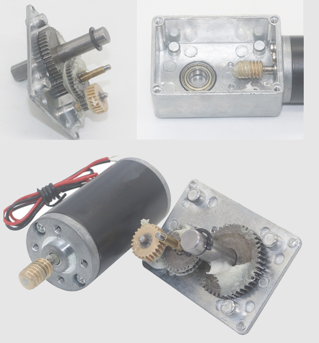 Buy Self-lock 6v 12v 24v Dc 31mm Worm Geared Motor High Torque Electric ...