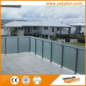 Semi frameless aluminium balustrade stainless steel glass railing systems