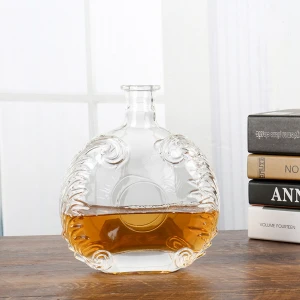 SEMLI Round Custom Design Clear 0.75ml Glass Wine Bottle For Brandy