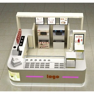 shopping mall ice cream and frozen yogurt kiosk juice tea stands for sale