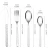 Import Silver Cutlery Set Steak Sets Tray Holder Gold Spoon Ss Spoons Edible Stainless Steel Flatware from China