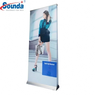 Silver Double Side Aluminum Roll up Stand