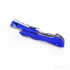 Slide To Open Mechanism Utility Knife with Anodized Aluminum Handle in Contoured Grip