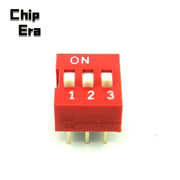 Slide Type Switch Module 1 2 3 4 5 6 7 8 10PIN 2.54mm Position Way DIP Red Pitch Toggle Red Snap Dial Switch