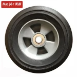Small 8x2.5 inch solid pvc plastic wheelbarrow wheel for concrete mixer