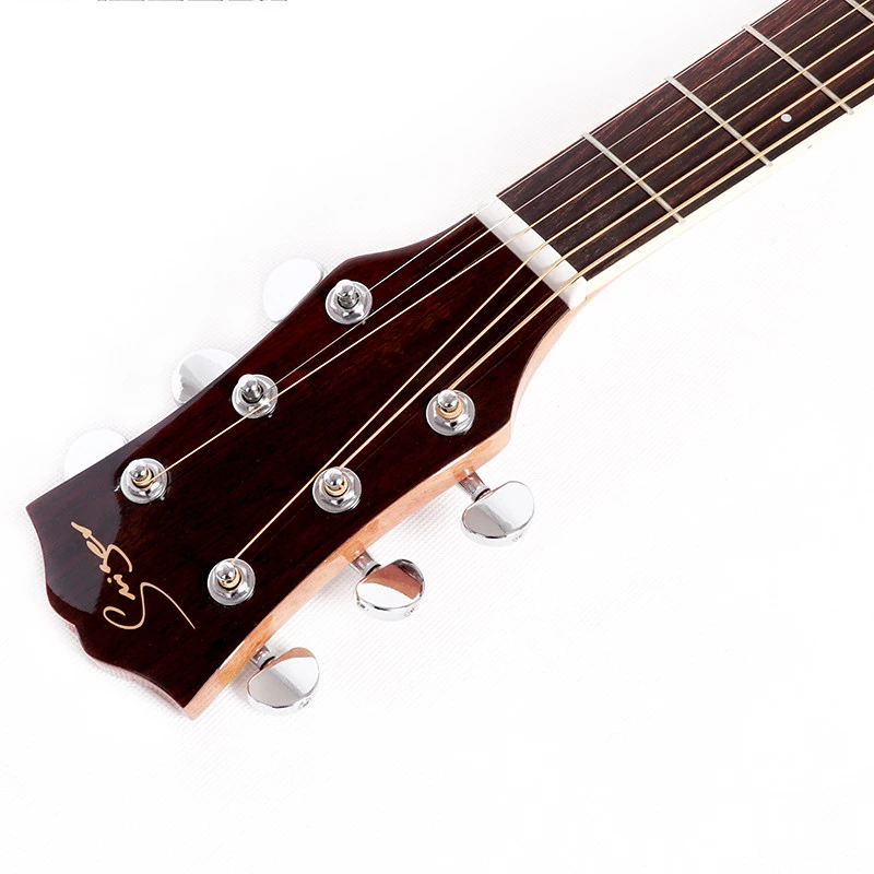 Smiger 41&quot; Acoustic Guitar M-215-41 Walnut Guitar High-gloss Mahogany Neck Acoustic Guitar Musical Instrument
