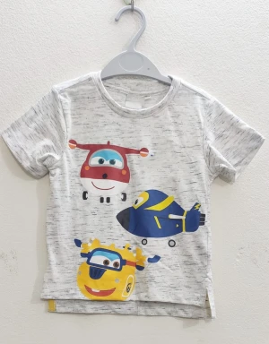 Soft Comfortable Cool Animal Cartoon Printed Light Jersey Cotton Boy T-Shirt For Kids Low Price