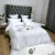 Solid Color Luxury Silk Embroidery 100% Washed Cotton 4 Pieces Bedding Sets
