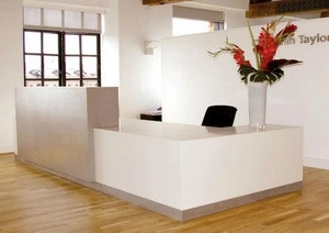 Solid surface colorful customer service reception counter/front desk reception counter