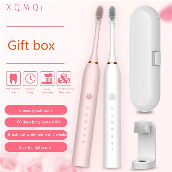 Sonic electric toothbrush IPX7 waterproof and fast charging 6 toothbrushing modes Smart toothbrush
