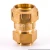 Import Spain  market Female Threaded Straight Coupler Coupling compression brass forging PE Pipe Fitting  water meter connector from China